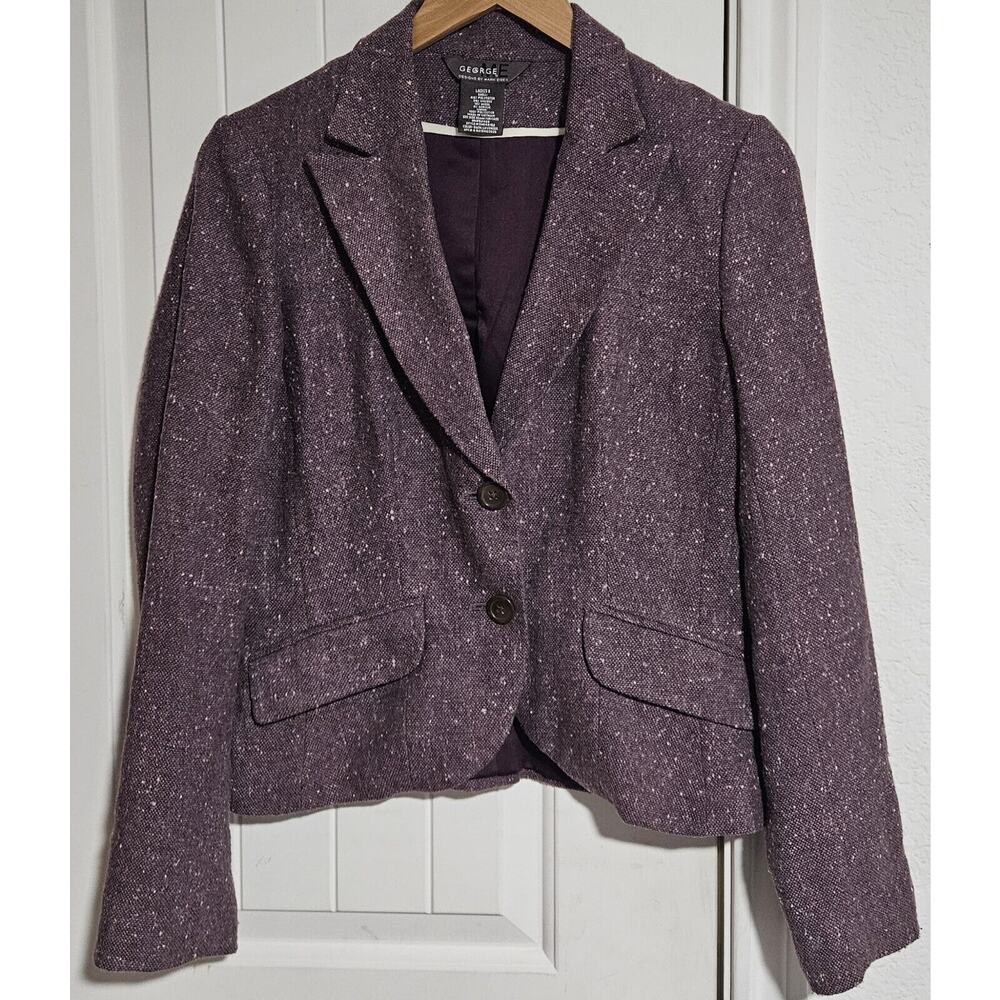 George Plum Tweed Blazer Jacket - Women's